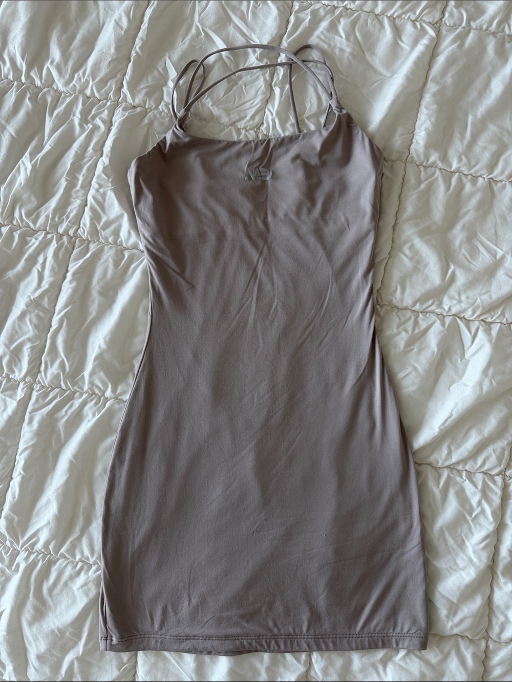 Mauve Strappy Mini Bodycon Dress